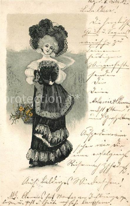 Hutmode Frau Mode Litho