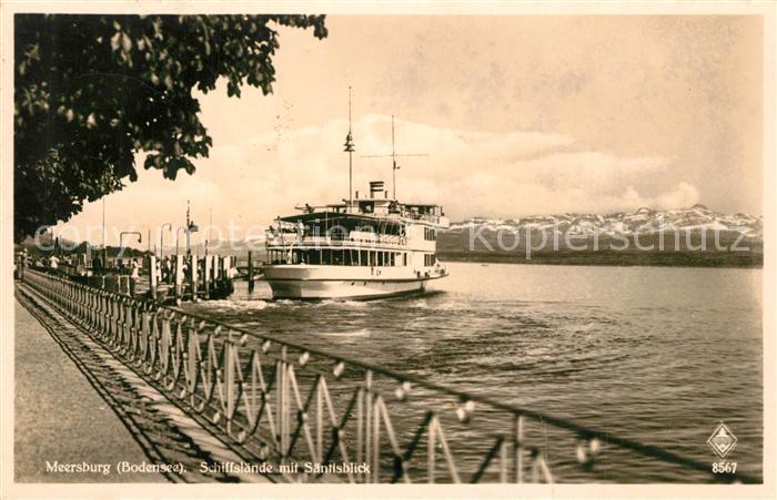 Motorboote Meersburg Bodensee Schiffslände Säntis