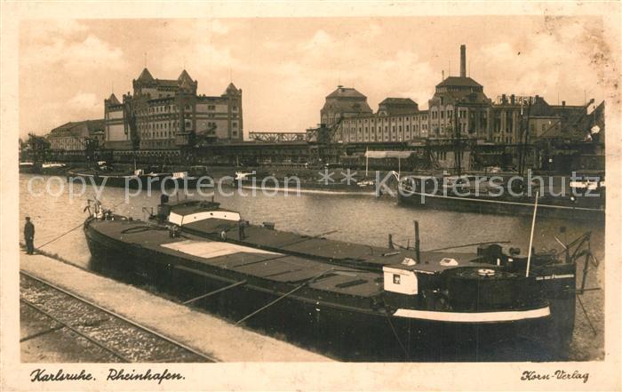 Frachter Binnenschifffahrt Karlsruhe Rheinhafen