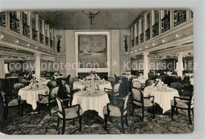 Schiffe Ships Navires D. Hamburg Speisesaal 1. Klasse