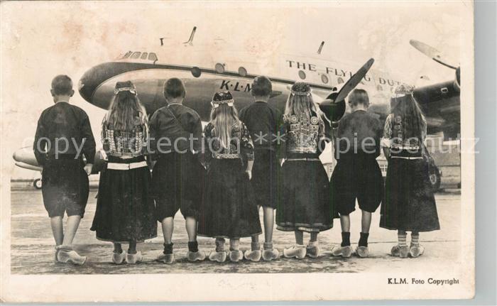 Flugzeuge Zivil KLM Lockheed Constellation Trachten Holland Kinder