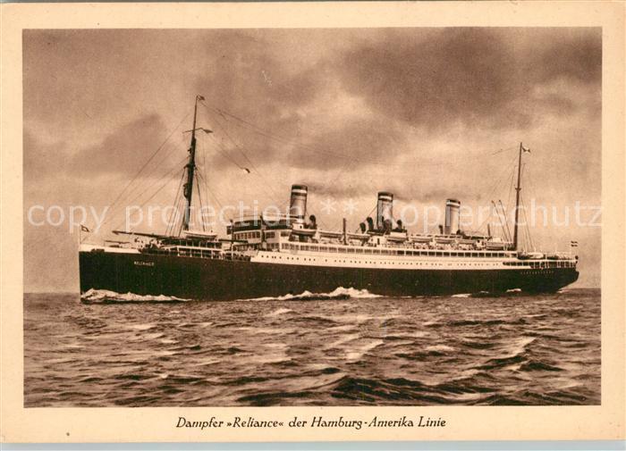 Dampfer Oceanliner Reliance Hamburg-Amerika Linie