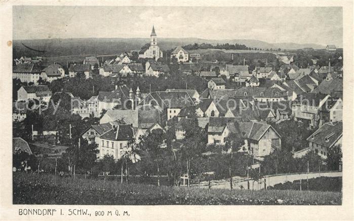 Bonndorf Schwarzwald Ortsansicht mit Kirche