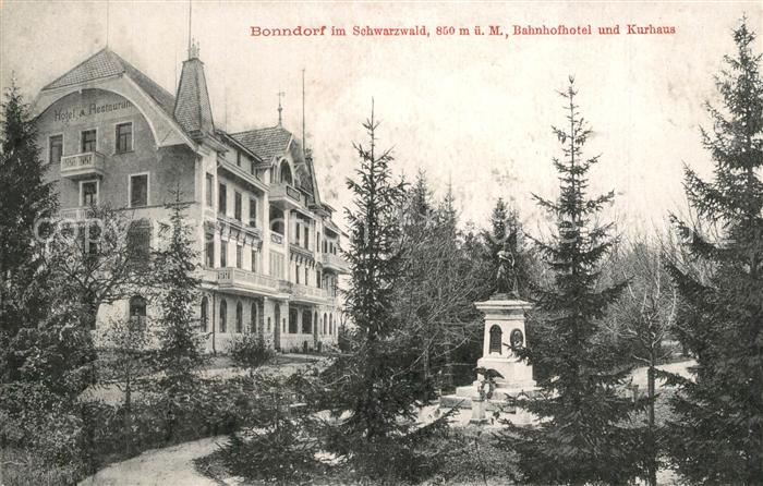 Bonndorf Schwarzwald Bahnhofhotel und Kurhaus Denkmal