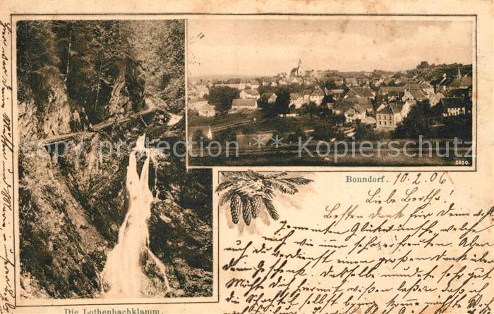 Bonndorf Schwarzwald Lothenbachklamm Wasserfall Gesamtansicht