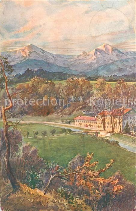 Traunstein Oberbayern Wildbad Empfing Kuenstlerkarte