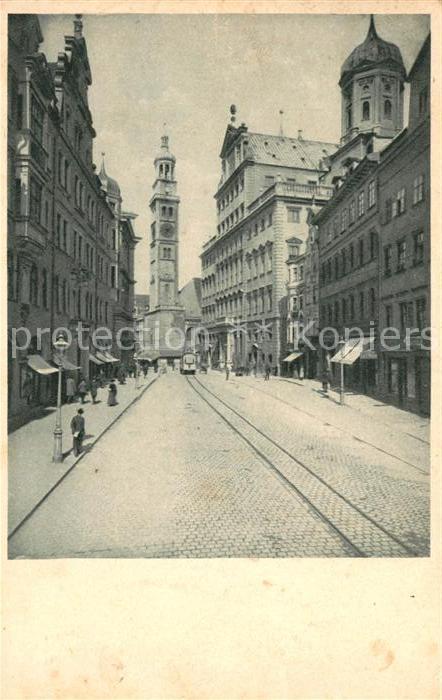 Augsburg Rathaus Perlachturm Offizielle Festpostkarte 57. Generalversammlung der