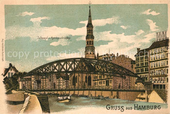 HAMBURG  CITY Zollkanal Kornhausbruecke