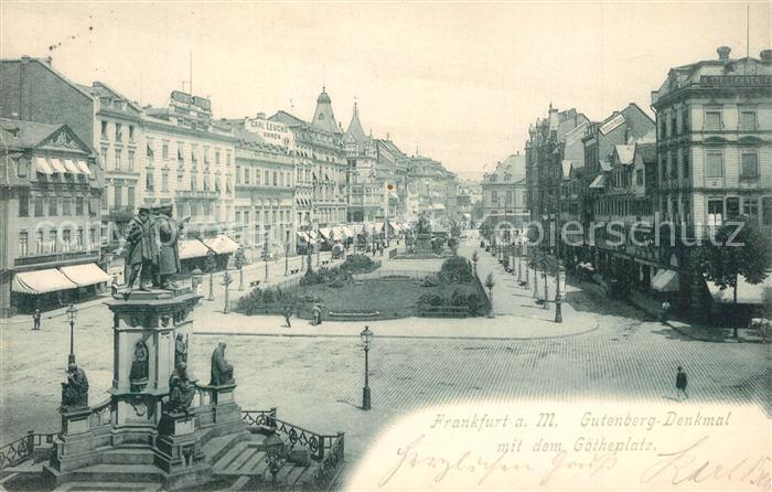 Frankfurt Main Gutenberg Denkmal Goetheplatz