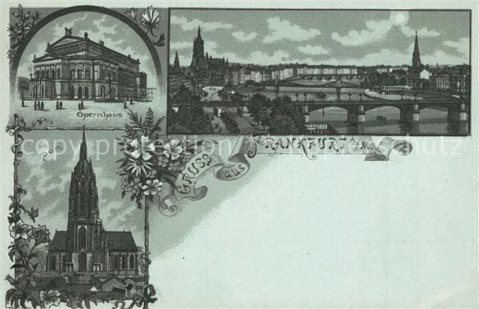 Frankfurt Main Opernhaus Panorama Dom