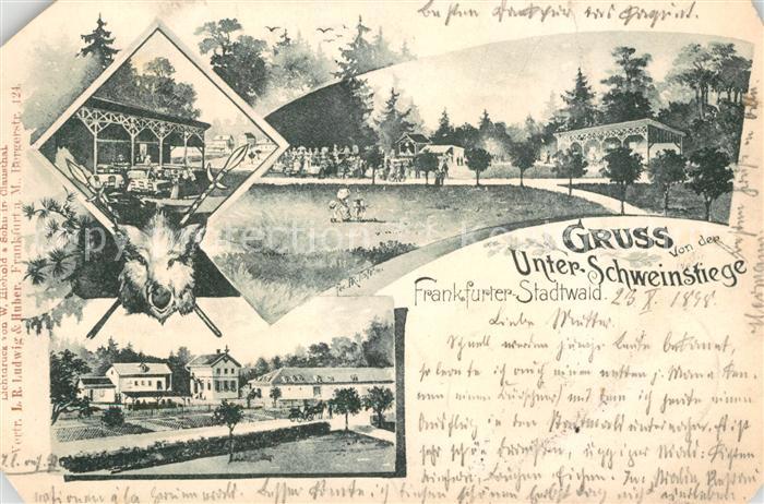 Frankfurt Main Stadtwald Unterschweinstiege Schweinskopf Deutsche Reichspost