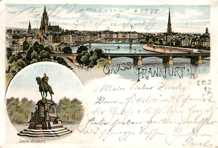 Frankfurt Main Panorama Denkmal Kaiser Wilhelm I