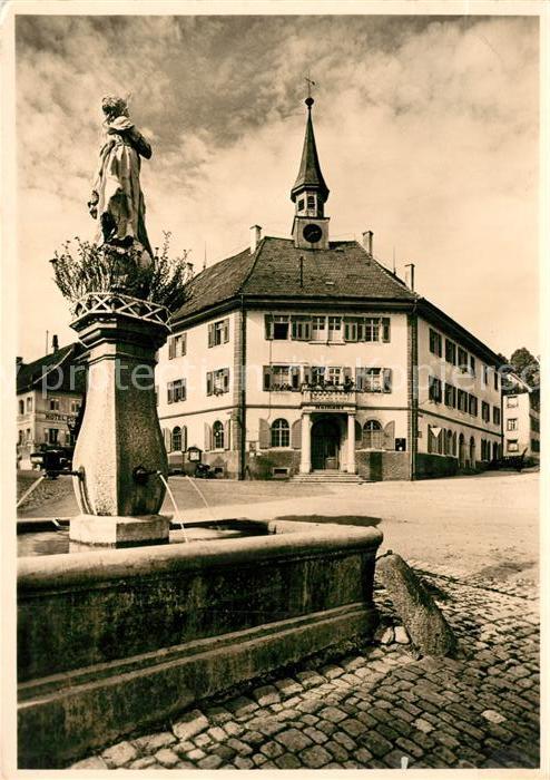 Bonndorf Schwarzwald Rathausplatz Brunnen