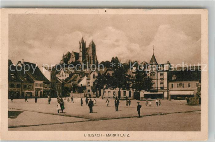 Breisach Rhein Marktplatz Blick zum Muenster