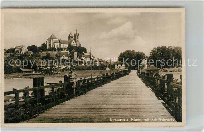 Breisach Rhein Schiffsbruecke Muenster