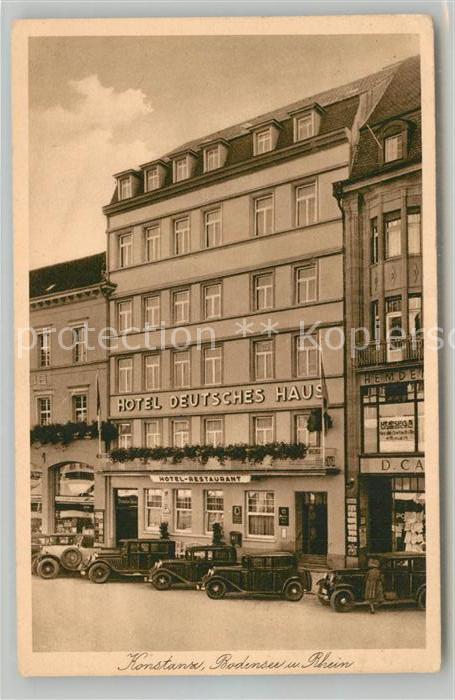 Konstanz Bodensee Hotel Deutsches Haus Kupfertiefdruck