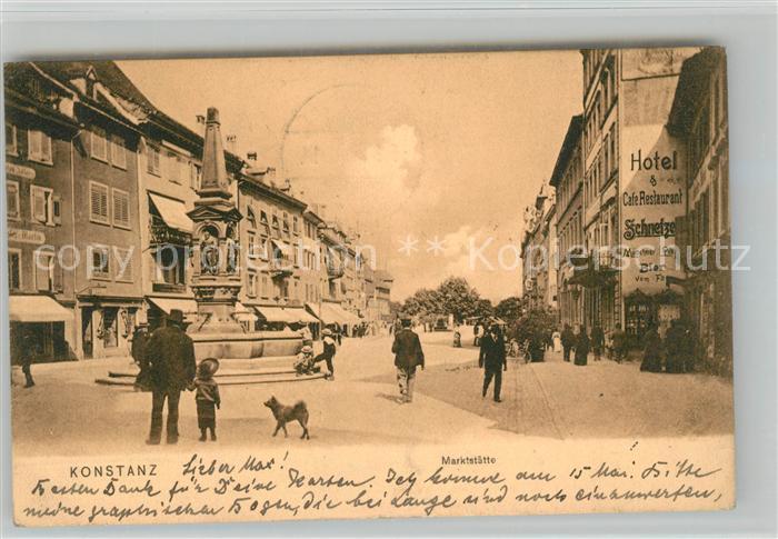 Konstanz Bodensee Marktstaette Brunnen