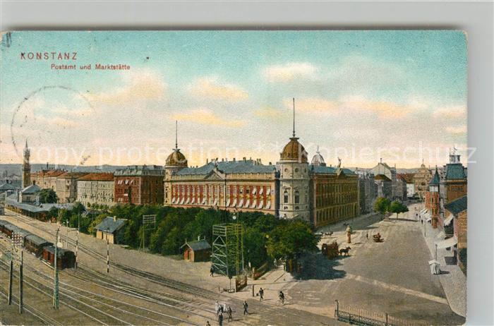 Konstanz Bodensee Postamt und Marktstaette
