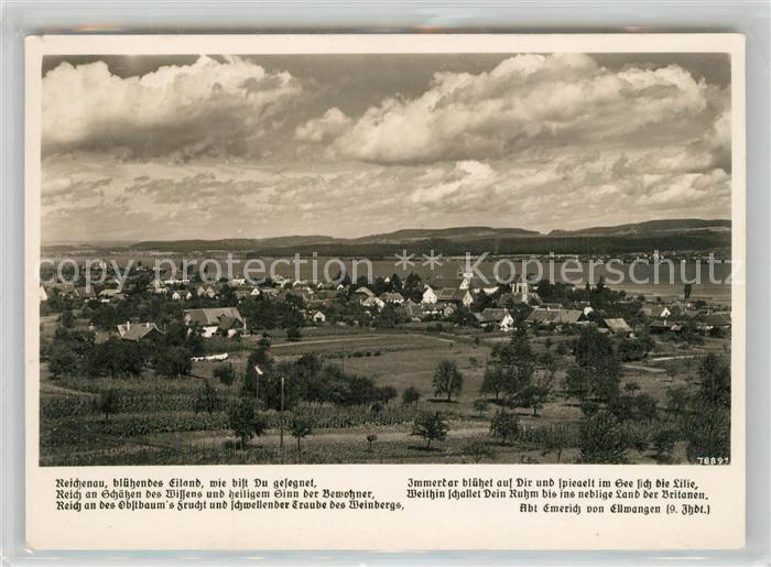 Mittelzell Panorama Gedicht Abt Emerich von Ellwangen 9. Jhdt.