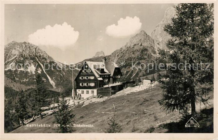 Ramsau Dachstein Steiermark Austriahuette mit Bischofsmuetze