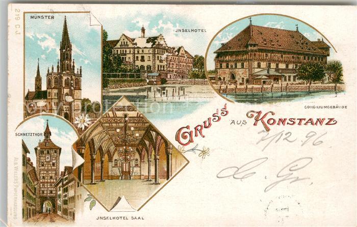 Konstanz Bodensee Muenster Inselhotel Saal Schnetztor Conciliumsgebaeude
