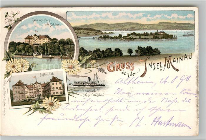 Insel Mainau Landungsplatz Schloss Schlosshof