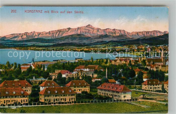 Konstanz Bodensee Panorama Saentis