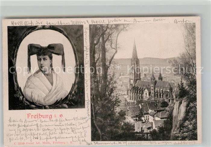 Freiburg Breisgau Muenster Trachtenmaedchen