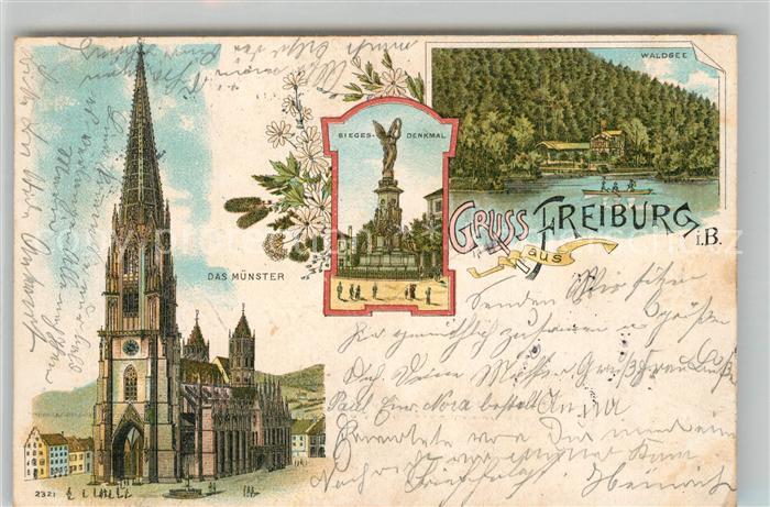 Freiburg Breisgau Muenster Siegesdenkmal Waldsee