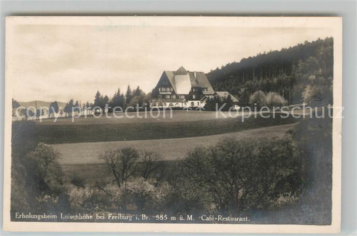 Freiburg Breisgau Erholungsheim Luisenhoehe Cafe Restaurant
