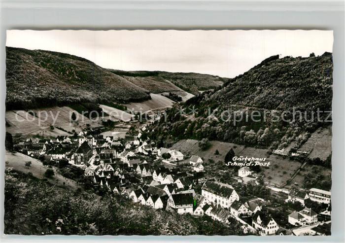 Wiesensteig Panorama mit Gasthof Zur Post