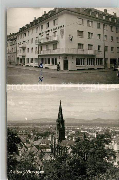 Freiburg Breisgau Gaststaette Klaraeck Panorama Muenster