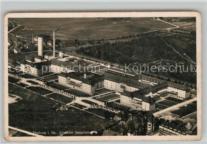 Freiburg Breisgau Klinische Anstalten Fliegeraufnahme