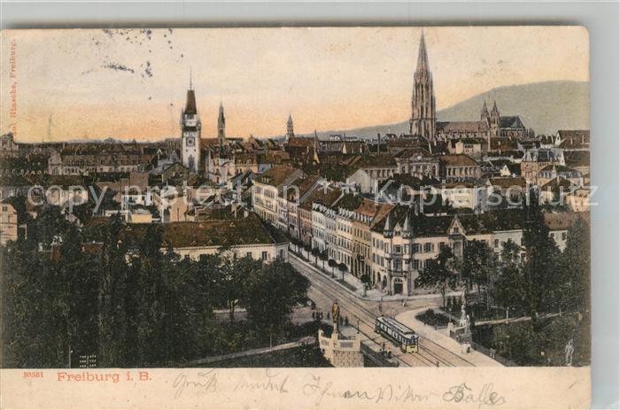 Freiburg Breisgau Stadtansicht mit Muenster