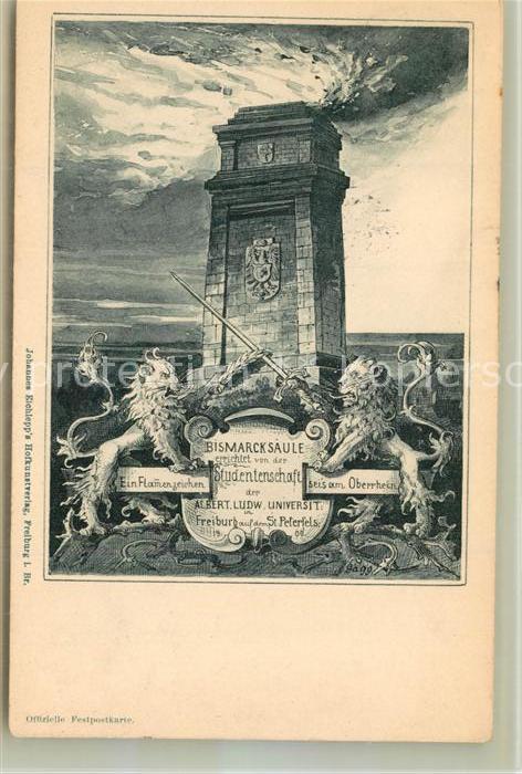 Freiburg Breisgau Bismarcksaeule auf dem St Peterfels