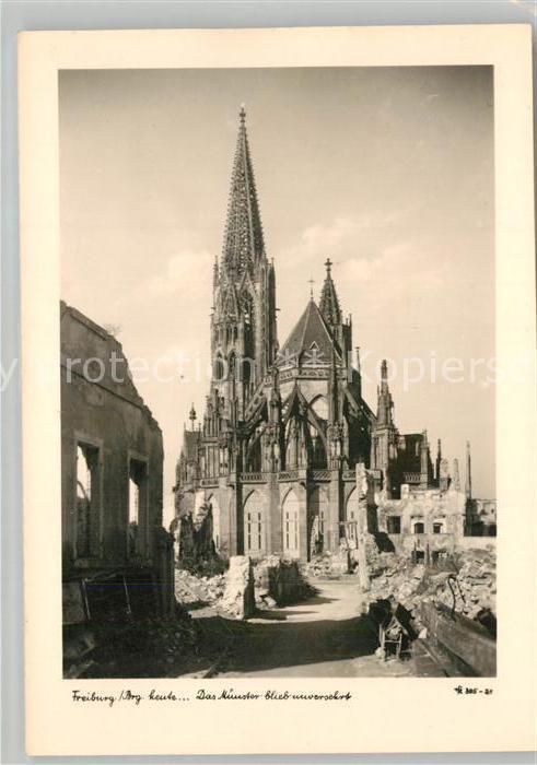 Freiburg Breisgau Unversehrtes Muenster nach Fliegerangriff