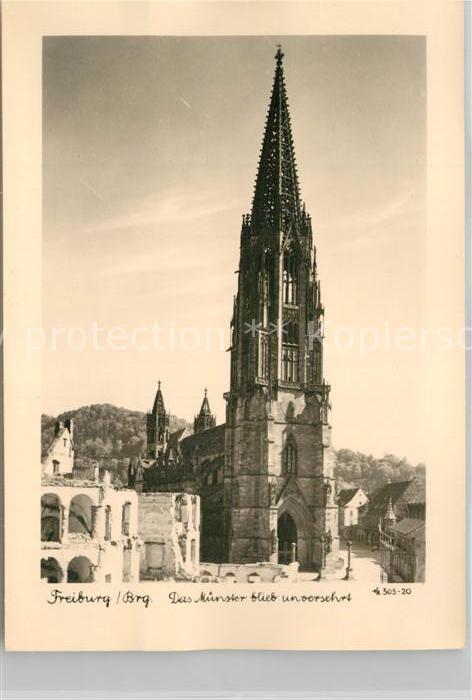 Freiburg Breisgau Unversehrtes Muenster nach Fliegerangriff