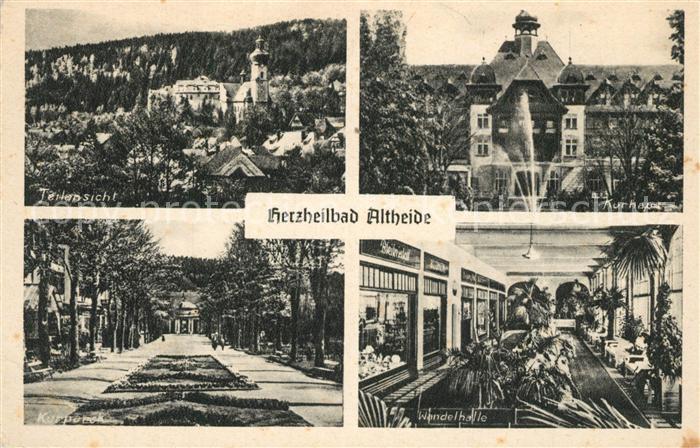 Bad Altheide Teilansicht mit Kirche Kurhaus Kurpark Wandelhalle
