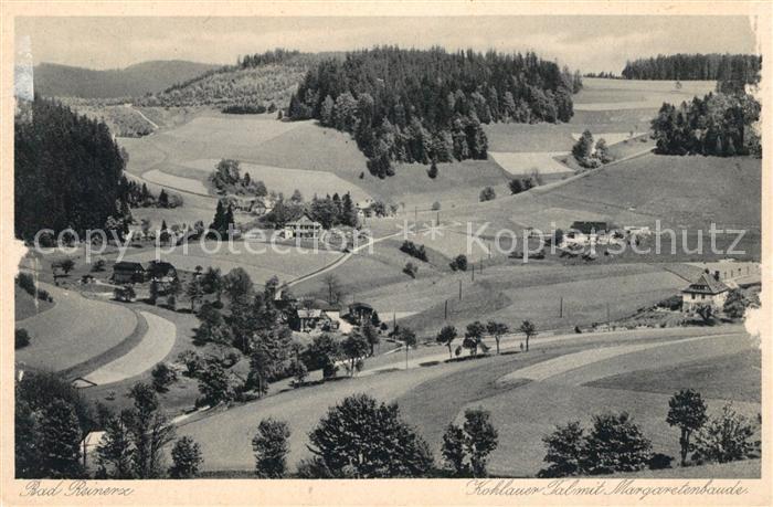 Bad Reinerz Niederschlesien Landschaftspanorama Kohlauer Tal mit Margaretenbaude