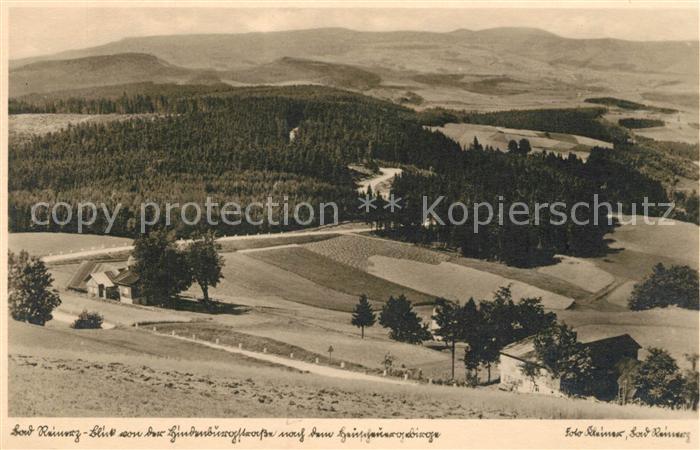 Bad Reinerz Niederschlesien Panorama Blick von der Hindenburgstrasse nach dem He