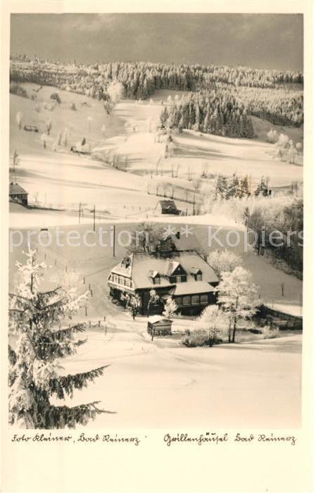 Bad Reinerz Niederschlesien Grillenhaeusel Winterlandschaft Kohlauer Tal