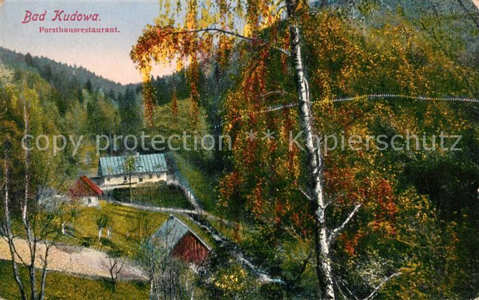 Bad Kudowa Niederschlesien Forsthaus Restaurant Herbststimmung