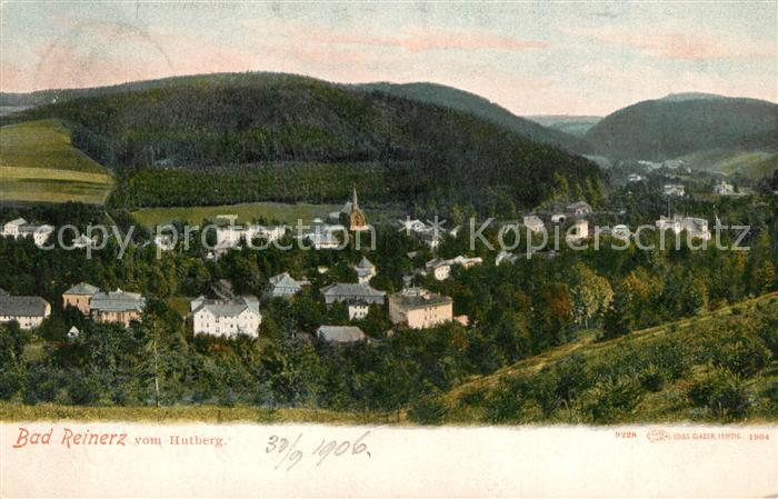 Bad Reinerz Niederschlesien Panorama Blick vom Hutberg