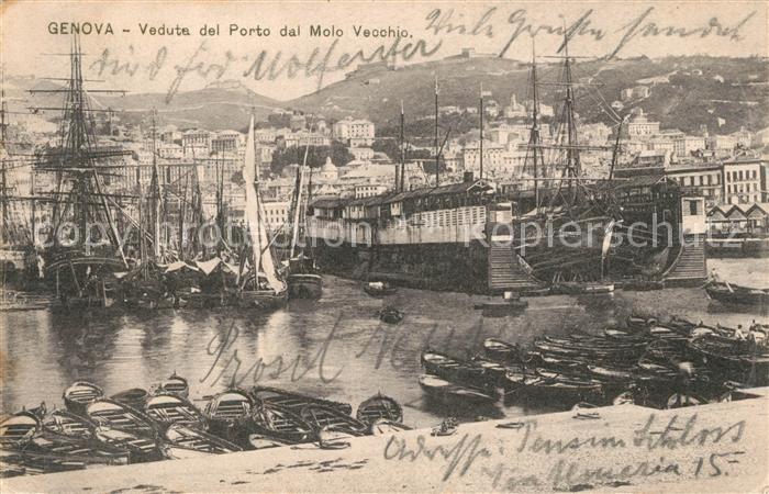 Genova Genua Liguria Veduta del Porto dal Molo Vecchio