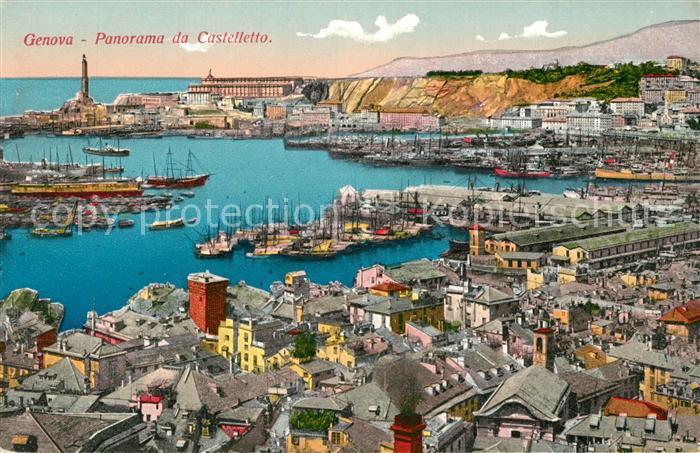 Genova Genua Liguria Panorama da Castelletto