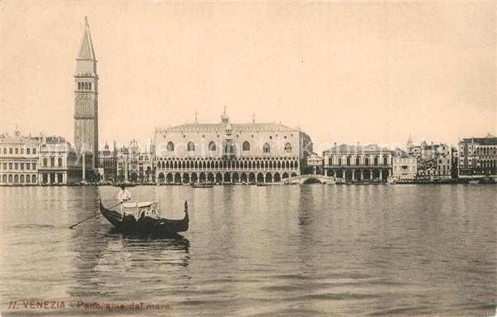 Venezia Venedig Panorama dal mare Gondel