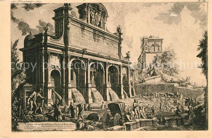 Roma Rom Castello dell Acqua Paola sul Monte Aureo Kuenstlerkarte