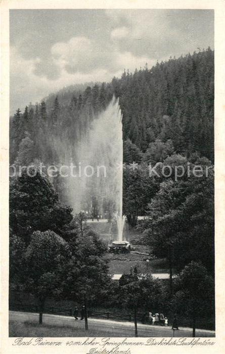 Bad Reinerz Springbrunnen hoechste Leuchtfontaine Deutschlands