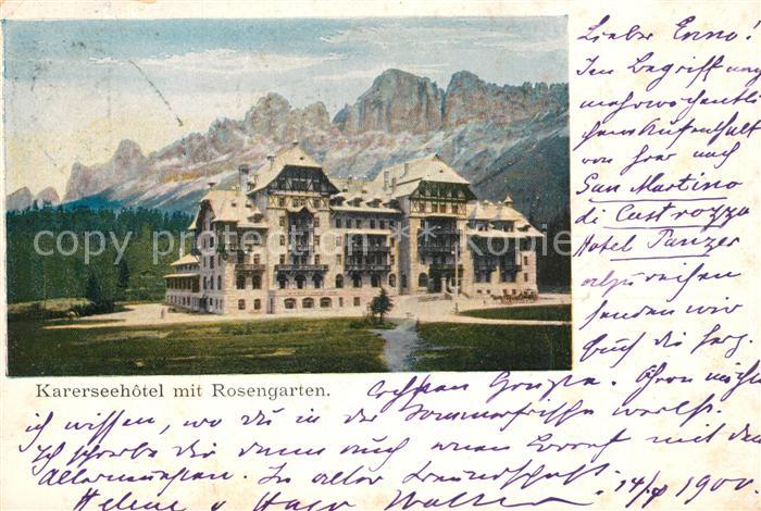 Karersee Suedtirol Hotel Rosengarten