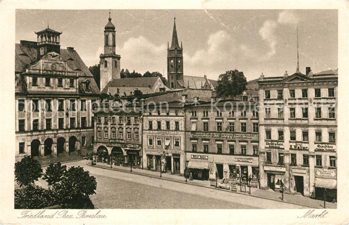 Friedland Breslau Kirche Rathaus Markt